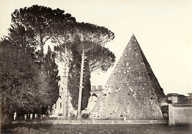 Robert MacPherson - Old Protestant Cemetery with Pyramid of Caius Cestius, the English Burying Ground and Tomb of Shelley, Rome Robert MacPherson - Old Protestant Cemetery with Pyramid of Caius Cestius, the English Burying Ground and Tomb of Shelley, Rome