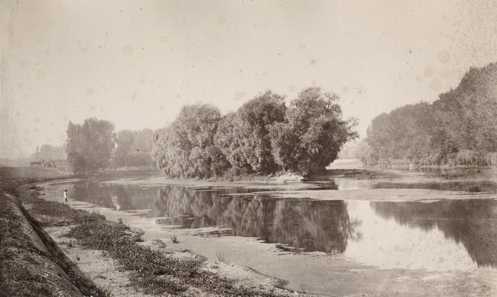Charles Marville (dit), Charles-François Bossu - La Seine et l'île de la Folie, près de Suresnes, Bois de Boulogne