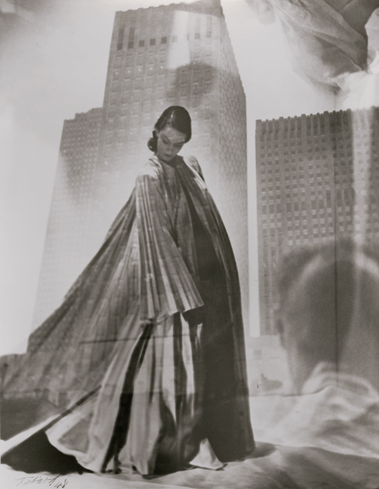 Maurice Tabard - Double Exposure of Fashion Model and Buildings/Man Maurice Tabard - Double Exposure of Fashion Model and Buildings/Man